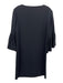 Trina Turk Size Small Black Polyester Long Trumpet Sleeve Tie Neck Tassel Dress Black / Small