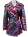 Moschino Couture Size 4 Purple, Red, Multi Polyester Geometric Print Jacket Purple, Red, Multi / 4