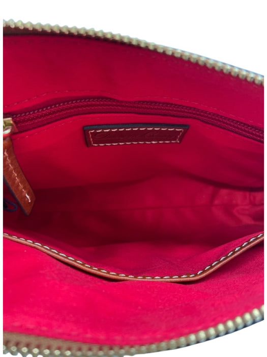 Dooney & Bourke Gray & Brown Leather Snake Embossed Crossbody Strap Bag Gray & Brown / S