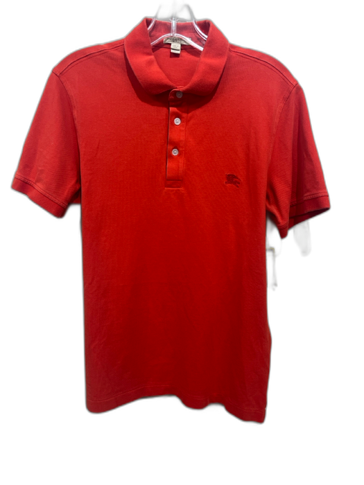 Burberry Brit Size M Orange Cotton Solid Polo Men's Short Sleeve Orange / M