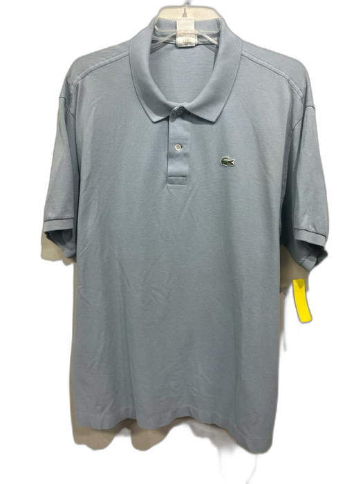 Lacoste Size 8 Blue Cotton Solid Polo Men's Short Sleeve Blue / 8