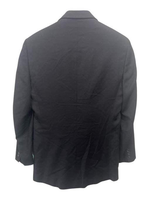 Armani Black Wool Blend Solid 3 button Men's Suit Black / 48