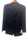 Armani Black Wool Blend Solid 3 button Men's Suit Black / 48