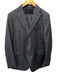 Boggi Navy Blue Viscose Striped 2 Button Men's Suit Navy Blue / 52R