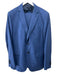Boggi Navy Blue & White Wool Striped 2 Button Men's Suit Navy Blue & White / 54R
