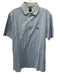 Boggi Size L Blue & White Cotton Polo Men's Short Sleeve Blue & White / L