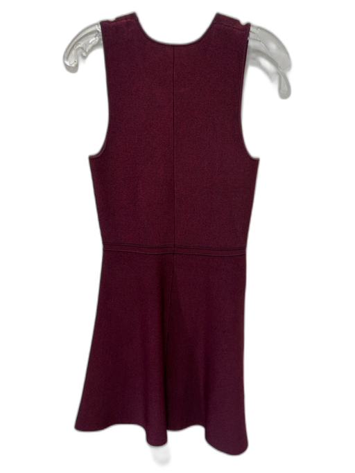 Theory Size S Burgundy Red Rayon & Nylon Sleeveless Heathered Knit Dress Burgundy Red / S