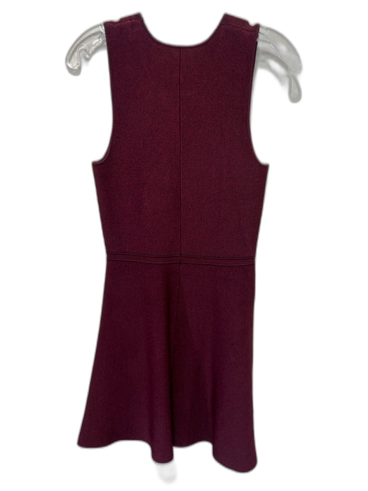 Theory Size S Burgundy Red Rayon & Nylon Sleeveless Heathered Knit Dress Burgundy Red / S