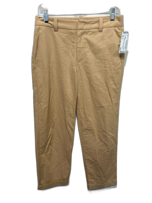 Vince Size 2 Khaki Beige Cotton Zip Fly Mid Rise Straight Leg Trouser Pants Khaki Beige / 2