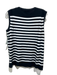 Lafayette 148 Size S Navy Blue & White Viscose & Polyamide Sleeveless Stripe Top Navy Blue & White / S