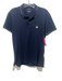 Armani AS IS Size M Blue Cotton Blend Solid Polo Men's Short Sleeve Blue / M