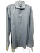 Boss Size 16 Light Blue & Blue Print Cotton Micro Button Up Long Sleeve Shirt Light Blue & Blue Print / 16