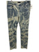 Purple - Brand NWT Size 38 Blue & Beige Cotton Blend Washed Jean Skinny Pants Blue & Beige / 38