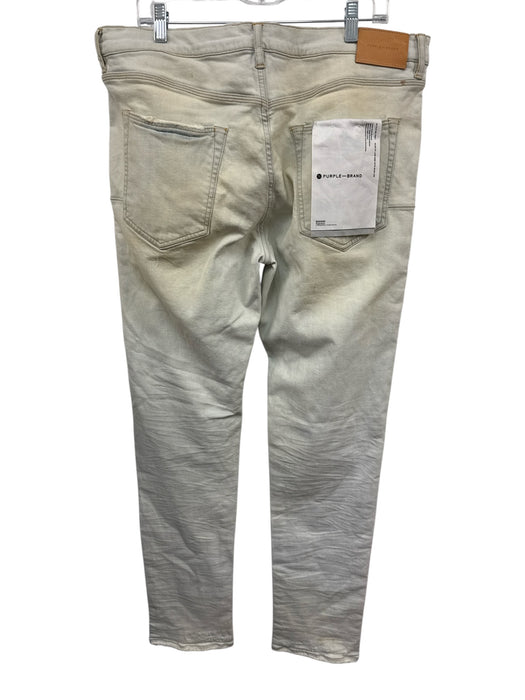 Purple - Brand NWT Size 38 Acid Wash Cotton Blend Distressed Skinny Jean Pants Acid Wash / 38