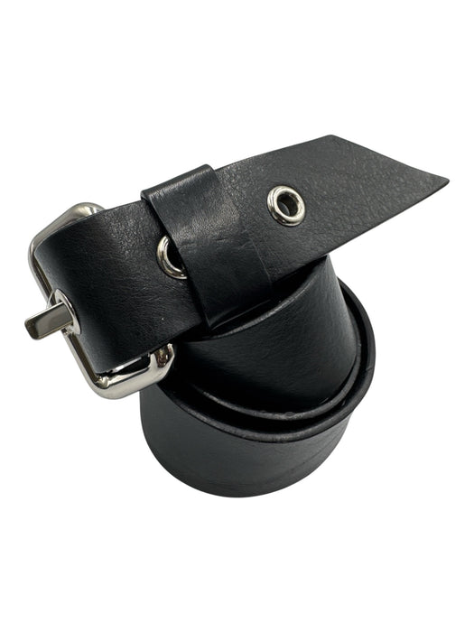 Burberry Black Leather Solid Men's Belt Black