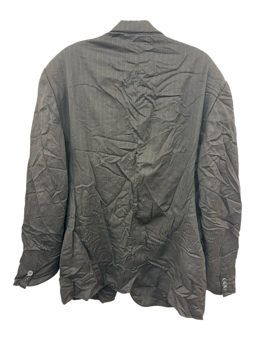 Versus Versace AS IS - vintage Size Est L Black Wool Blend Striped Blazer Jacket Black / Est L