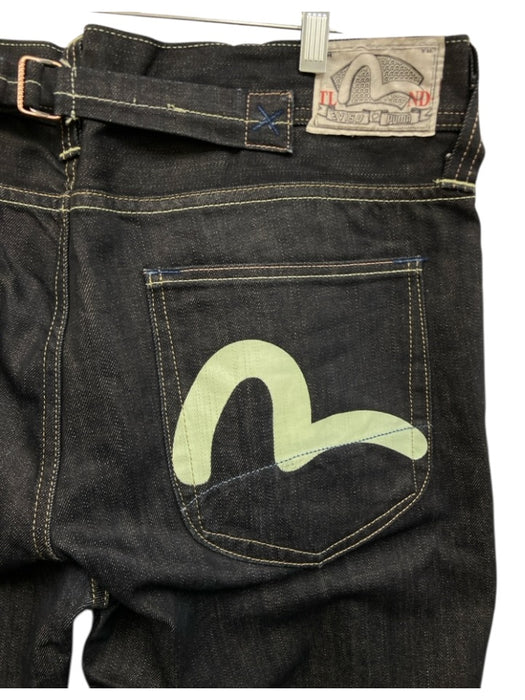 Evisu x Puma Size 38 Dark Wash Cotton Blend Solid Jean Tab Closure Men's Pants Dark Wash / 38