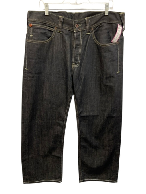 Evisu x Puma Size 38 Dark Wash Cotton Blend Solid Jean Tab Closure Men's Pants Dark Wash / 38