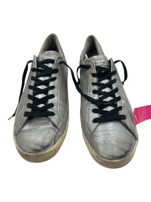 Golden Goose Shoe Size 46 Silver Leather Solid Sneaker Men's Shoes Silver / 46