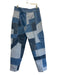Stella McCartney Size 28 Mixed Blues Cotton Blend Denim Patchwork Tapered Jeans Mixed Blues / 28