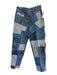 Stella McCartney Size 28 Mixed Blues Cotton Blend Denim Patchwork Tapered Jeans Mixed Blues / 28
