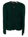 St. John Size 4 Emerald Green No Fabric Tag Zip Front Embroidered Detail Jacket Emerald Green / 4