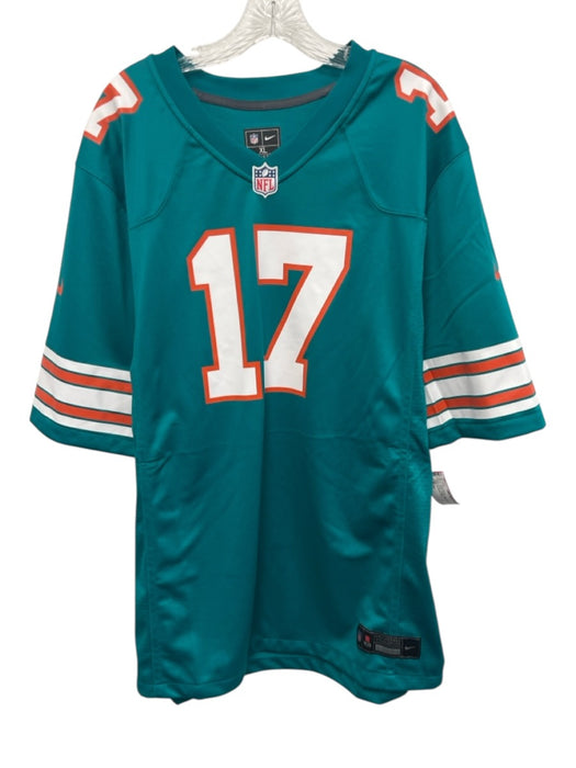 Nike Size XL Green, Orange, White Polyester Jersey Men's Short Sleeve Green, Orange, White / XL