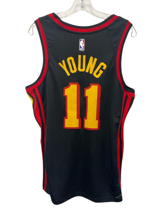 Jordan Size L Black, Red & Yellow Polyester Jersey Men's Short Sleeve Black, Red & Yellow / L