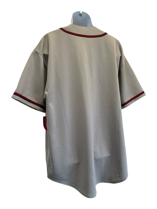 Russell Size XXL Gray & Red Polyester Jersey Men's Short Sleeve Gray & Red / XXL