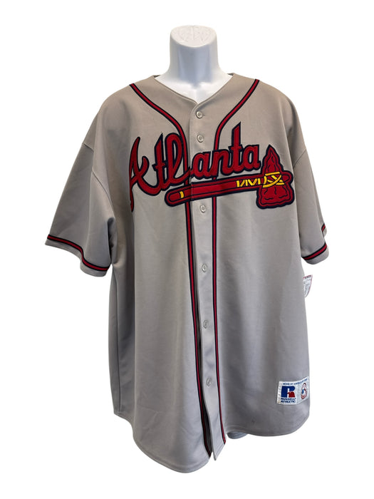 Russell Size XXL Gray & Red Polyester Jersey Men's Short Sleeve Gray & Red / XXL