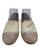 Tory Burch Shoe Size 8 Beige & Pink Textile Woven Espadrille Logo Slip On Flats Beige & Pink / 8