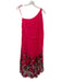 Ted Baker Size S / 1 Hot Pink & Multi Polyester Metallic Thread Pleated Dress Hot Pink & Multi / S / 1