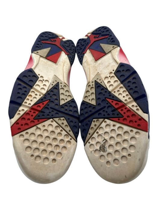 Jordan Shoe Size 11 AS IS Blue & Red Leather Color Block Sneaker Men's Shoes Blue & Red / 11