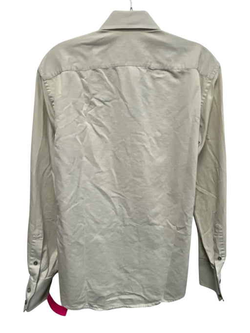 Gucci Size 14.5 Tan Cotton Twill Button Up Miltered Men's Long Sleeve Shirt Tan / 14.5
