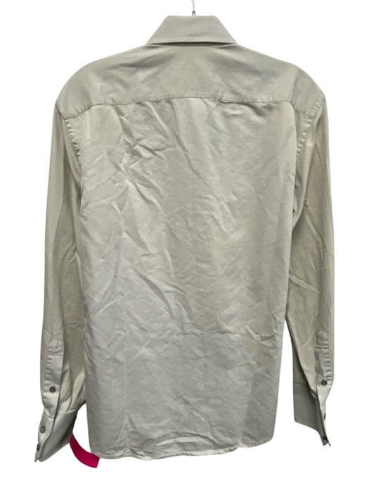 Gucci Size 14.5 Tan Cotton Twill Button Up Miltered Men's Long Sleeve Shirt Tan / 14.5