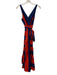 J. Crew Size 2 Navy & Red Cotton Blend Sleeveless Stripe Midi Dress Navy & Red / 2