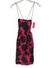 Kate Spade Size 4 Pink & Black Floral Abstract Rhinestone Sleeveless Dress Pink & Black / 4