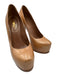Yves Saint Laurent Shoe Size 38 Beige Patent Leather Shiny Platform Pumps Beige / 38