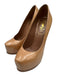 Yves Saint Laurent Shoe Size 38 Beige Patent Leather Shiny Platform Pumps Beige / 38