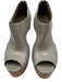 Gucci Shoe Size 38 Gray Leather Wooden Sole Platform Sandals Gray / 38