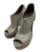Gucci Shoe Size 38 Gray Leather Wooden Sole Platform Sandals Gray / 38