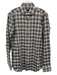 Hugo Boss Size 15.5 Gray & Black Cotton Blend Plaid Button Down Shirt Gray & Black / 15.5