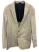 H Stockton Beige Cotton Solid Patch Pocket 2 Button Men's Blazer Beige / 42L