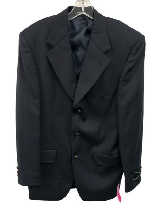 Yves Saint Laurent Vintage Navy Wool Solid 3 button Men's Blazer Navy / Est 42