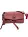 Tory Burch Pink Pebbled Leather Magnetic  Flap Zip Close Crossbody Tassel Bag Pink / S