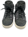 Guiseppe Zanotti Shoe Size 38 Slate Gray Leather Fabric Block lace up Sneakers Slate Gray / 38