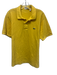 Lacoste Size XL Yellow Cotton Solid Polo Men's Short Sleeve Yellow / XL