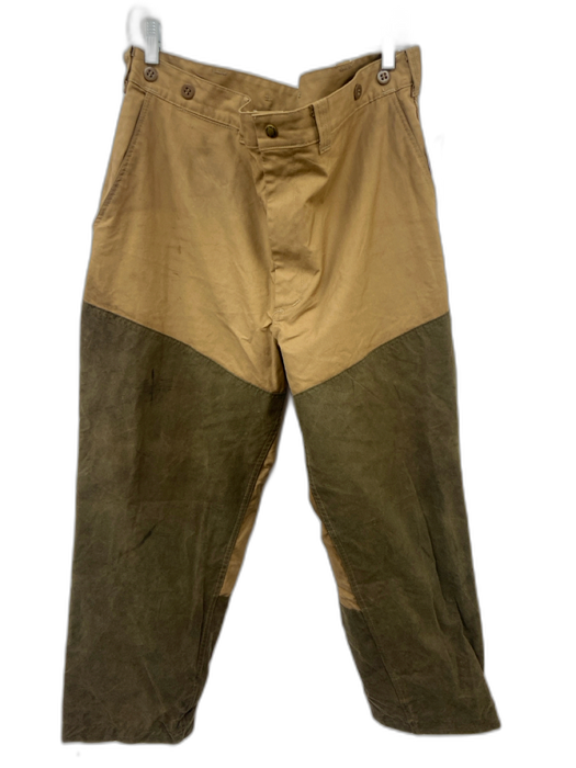 Filson Size 38 Beige & Olive Green Cotton Solid Men's Pants Beige & Olive Green / 38