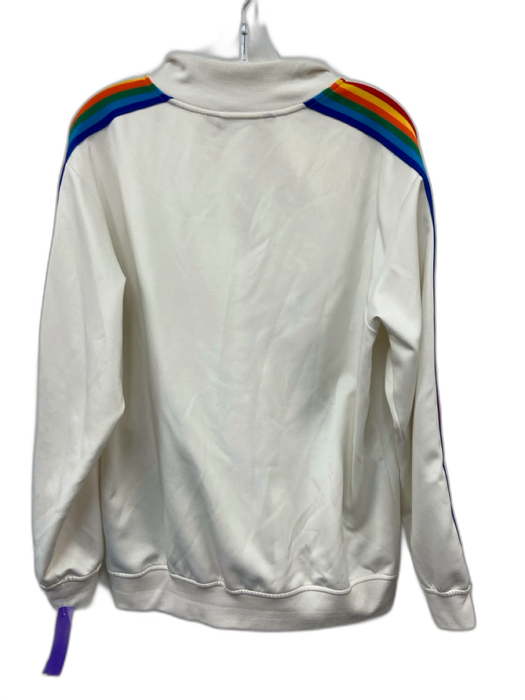 Palm Angels Size XL White & Multi Cotton Zipper Men's Jacket White & Multi / XL