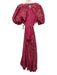 Bardot Size M Mangenta, Blue, Pink Cotton Crew Neck Short Puff Sleeve Dress Mangenta, Blue, Pink / M